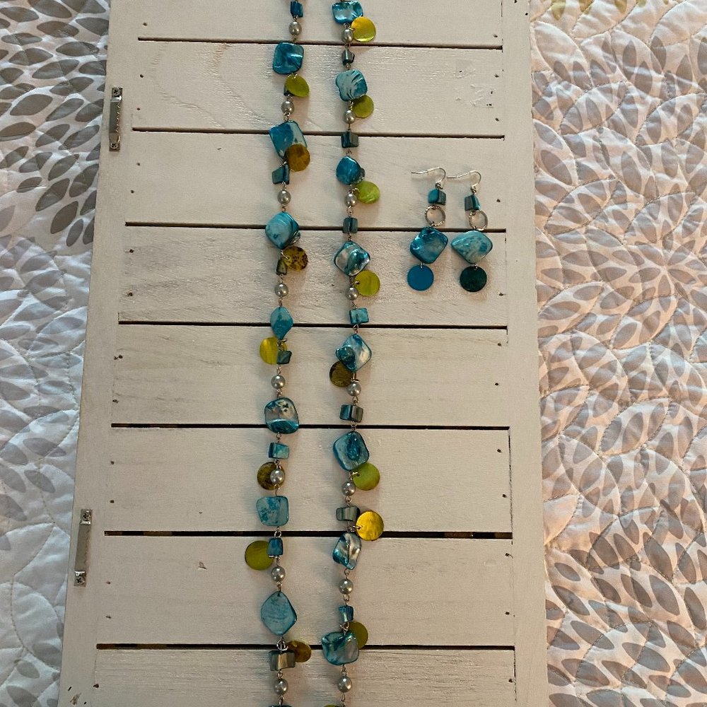 Beaded Necklace & Earring Set